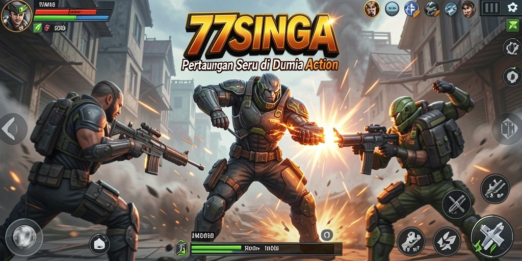 Tampilan seru gameplay 77SINGA yang mendebarkan.