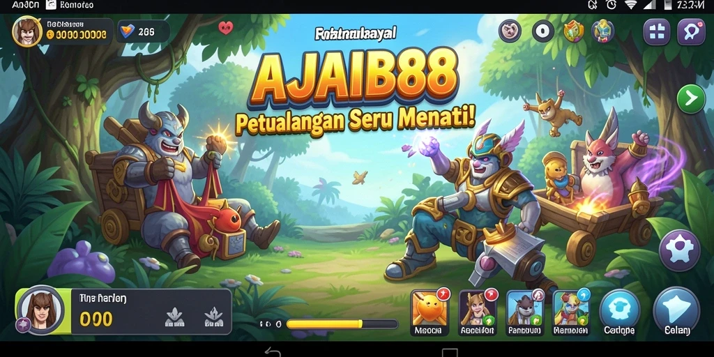 Tangkapan layar menunjukkan momen epik dalam petualangan AJAIB88.