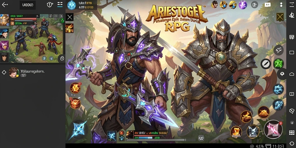 Gameplay seru ARIESTOGEL dalam dunia RPG yang penuh petualangan.