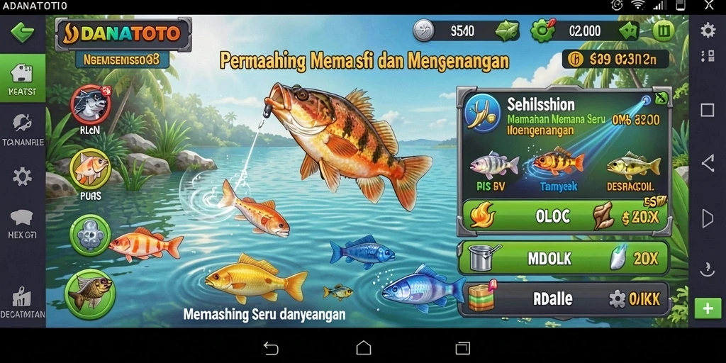 Tangkapan ikan besar dalam gameplay seru DANATOTO.