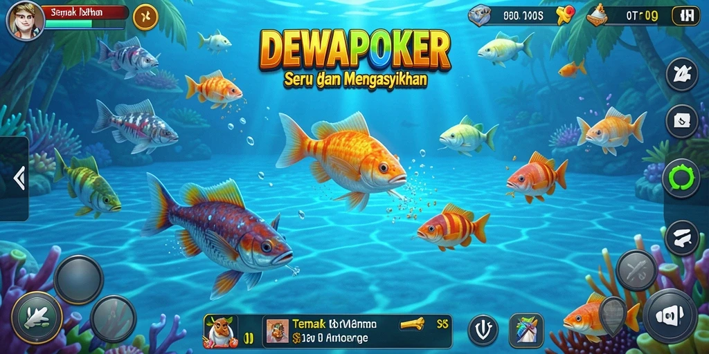Gameplay seru DEWAPOKER dengan tembak ikan yang menarik.