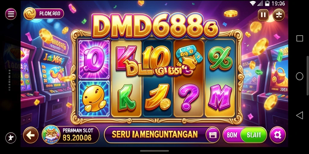 Screenshot gameplay DMD686 menampilkan keseruan saat memutar gulungan Slot.