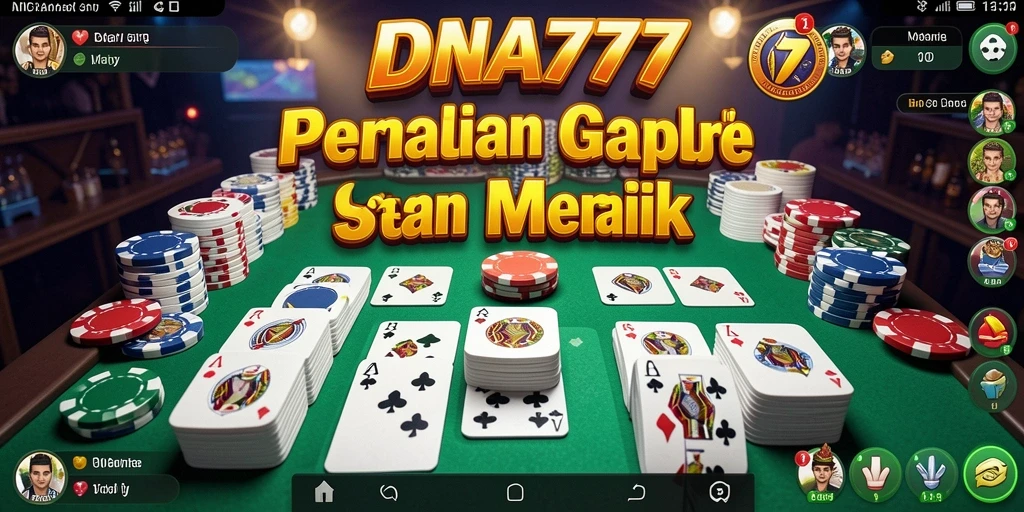 Tampilan gameplay Gaple di DNA777 yang menarik dan seru.