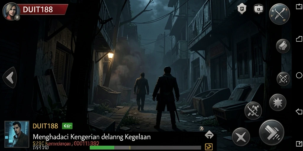 Tampilan gameplay yang menakutkan dari DUIT188 dengan suasana mencekam.