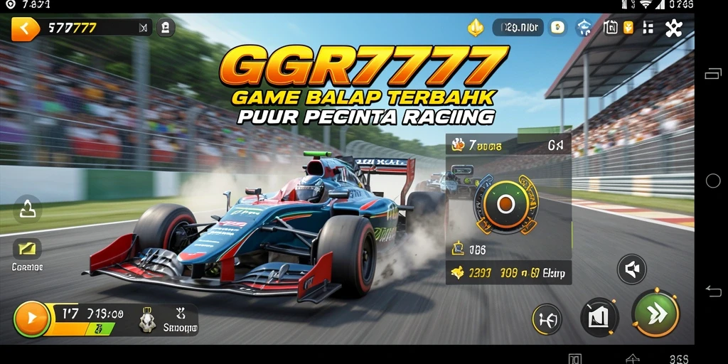 Tampilan menarik dari gameplay balapan GGR7777.