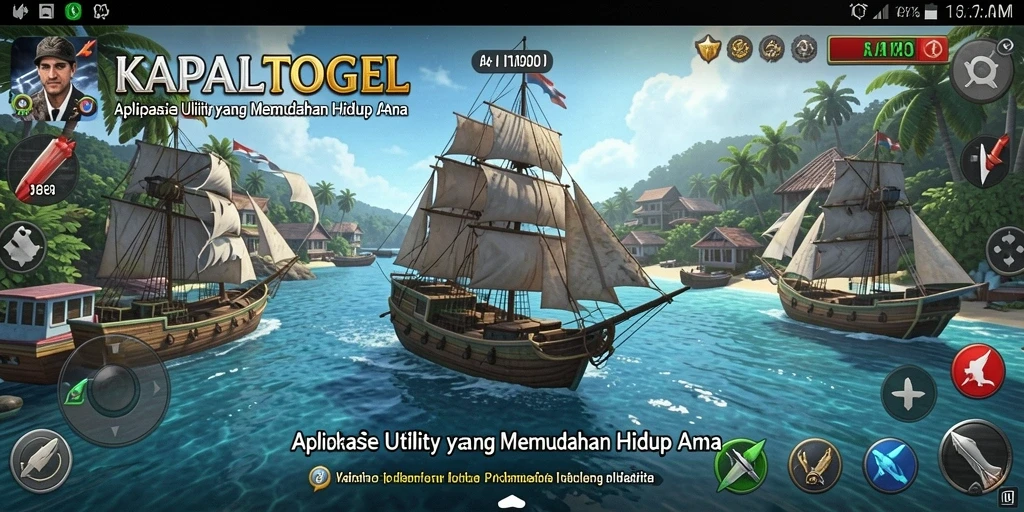 Screenshot utama KAPALTOGEL yang menampilkan tampilan antarmuka pengguna.