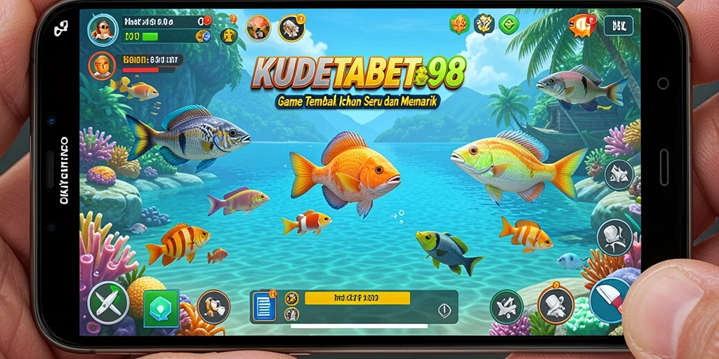 Screenshot gameplay KUDETABET98 menampilkan aksi menembak ikan yang seru.