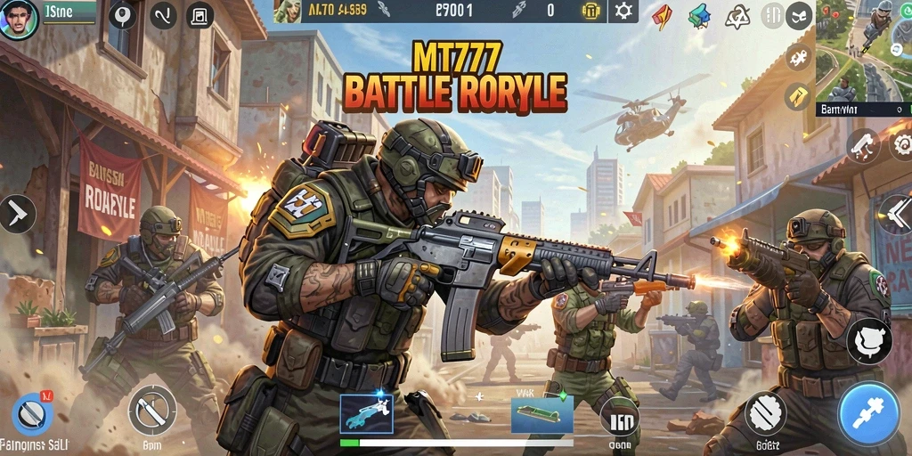 Gameplay seru dan mendebarkan di MT777 Battle Royale.