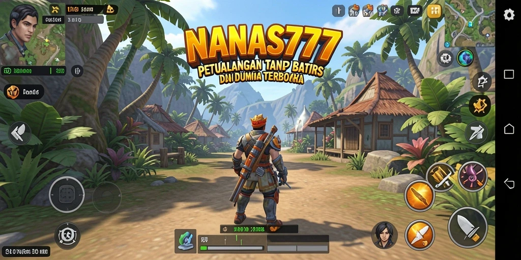 Gameplay NANAS777 yang menampilkan eksplorasi dunia terbuka.