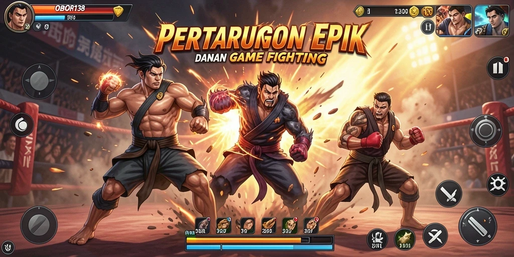 Tangkapan layar OBOR138 menunjukkan aksi pertarungan yang seru dan dinamis.