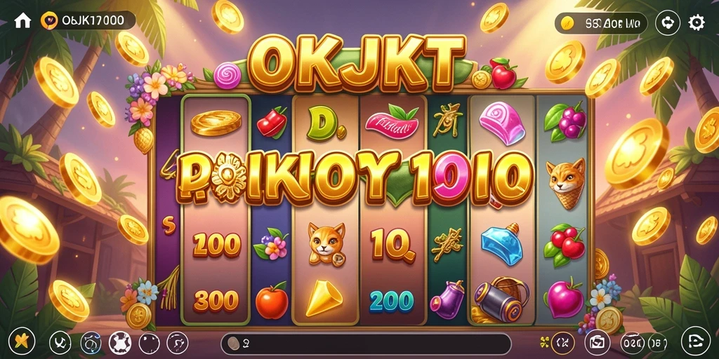 Tangkapan layar utama OKJKT menampilkan gameplay slot yang seru dan menghibur.