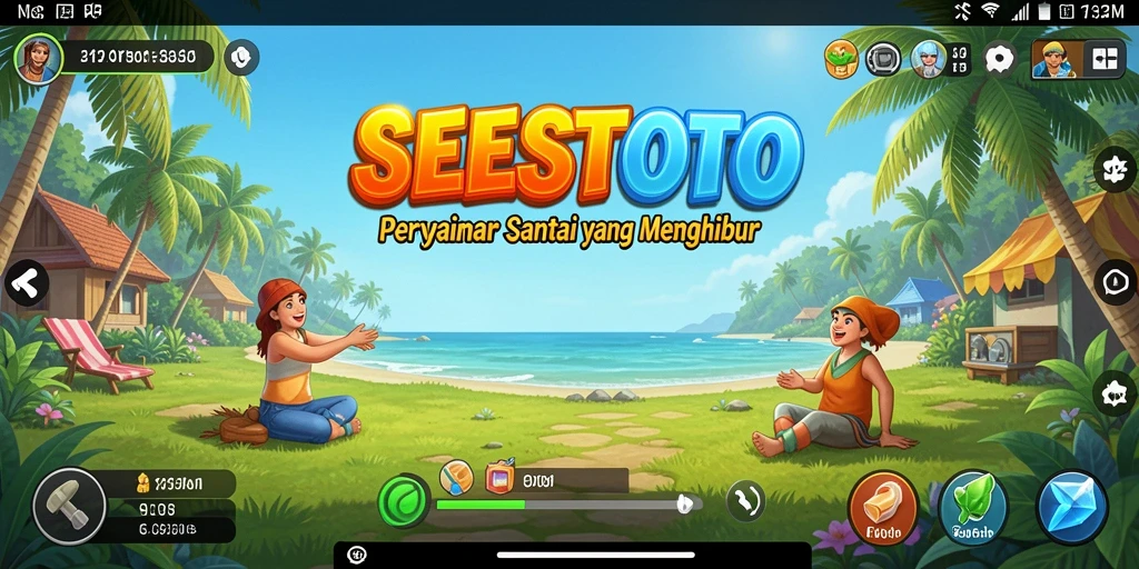 Tampilan gameplay yang ceria dan mengasyikkan di SESETOTO.