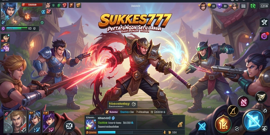 Tangkapan layar utama gameplay MOBA yang mendebarkan.