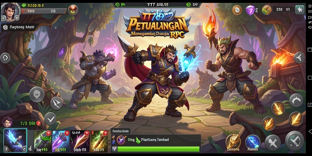Screenshot TT789 menampilkan aksi pertarungan seru dalam dunia RPG.