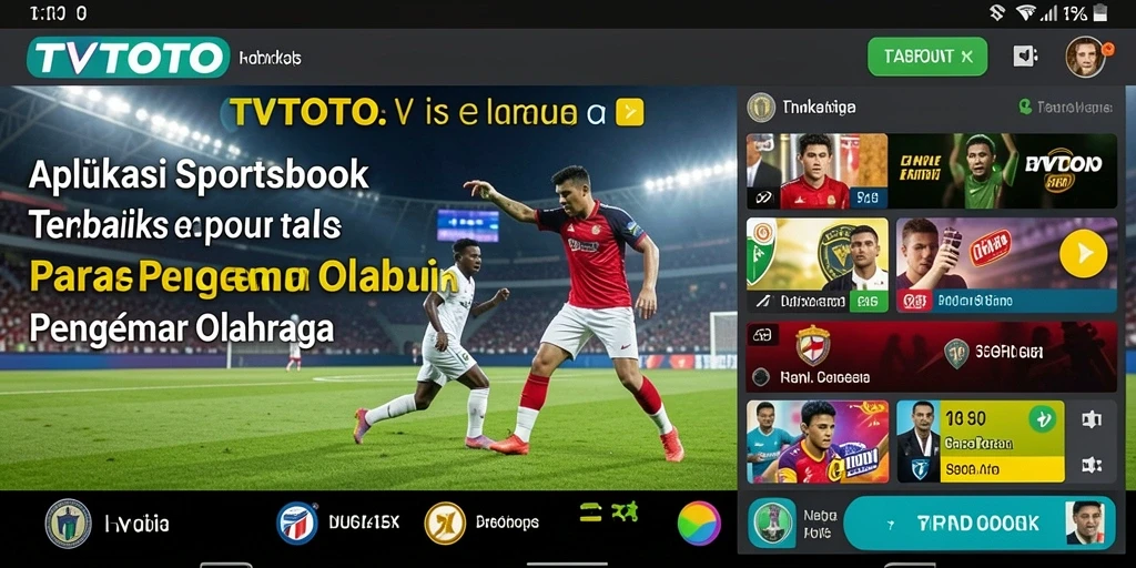 Tampilan antarmuka TVTOTO yang menarik untuk taruhan olahraga.