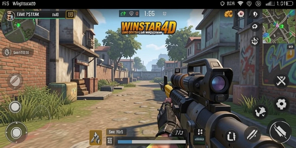 Tampilan gameplay seru di WINSTAR4D yang penuh aksi.